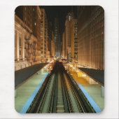Chicago "L" Station nachts Mousepad (Vorne)