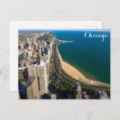 Chicago Lake Michigan Coast Skyline Foto Postkarte (Vorne/Hinten)