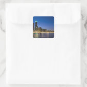 Chicago Lakefron Quadratischer Aufkleber (Tasche)