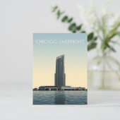 Chicago Lakefront: Moderner Turm Postkarte (Stehend Vorderseite)