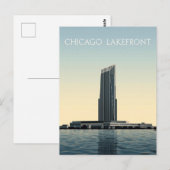 Chicago Lakefront: Moderner Turm Postkarte (Vorne/Hinten)