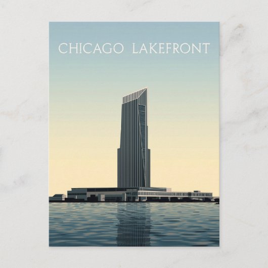 Chicago Lakefront: Moderner Turm Postkarte (Vorderseite)