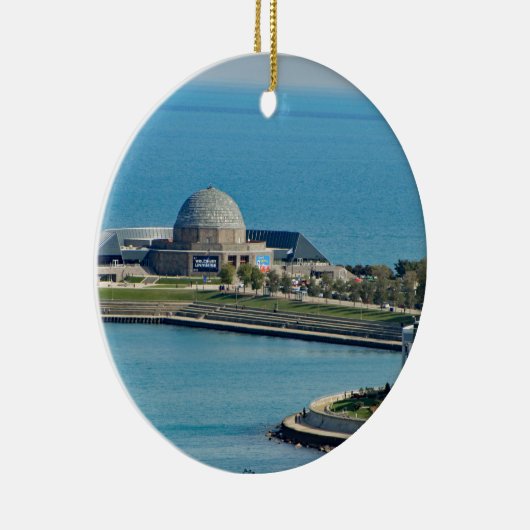 Chicago Lakefront Planetarium Foto Keramik Ornament (Rechts)