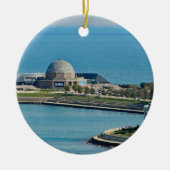 Chicago Lakefront Planetarium Foto Keramik Ornament (Vorne)