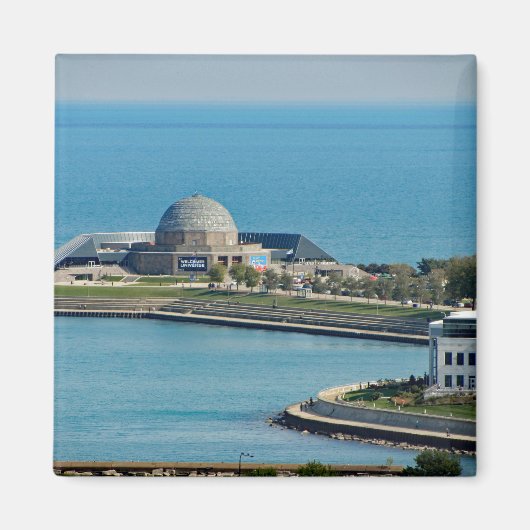 Chicago Lakefront Planetarium Foto Magnet (Vorne)