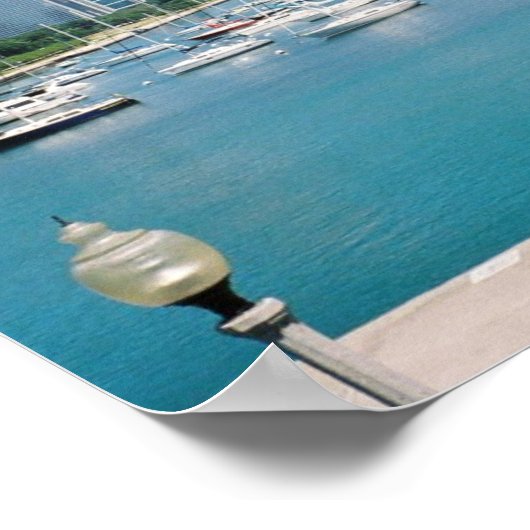 Chicago Lakefront Skyline Poster/Print Poster (Ecke)