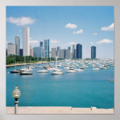 Chicago Lakefront Skyline Poster/Print Poster (Vorne)