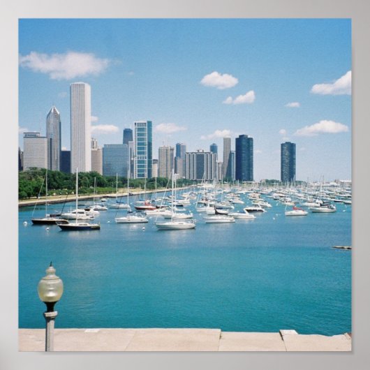Chicago Lakefront Skyline Poster/Print Poster (Vorne)