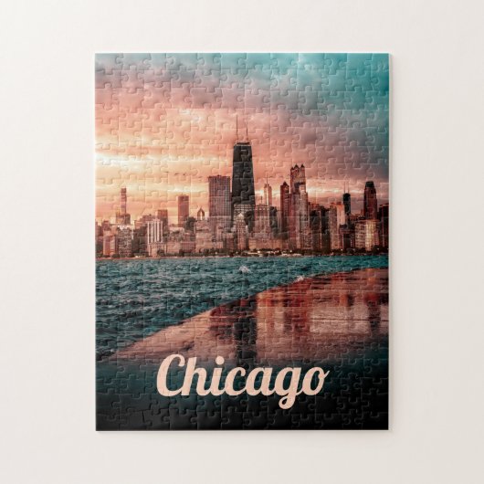 Chicago Landschaftlich Puzzles City Art Hard Jigsa (Vertikal)