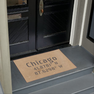 Chicago Latitude Longitude II Fußmatte