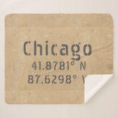 Chicago Latitude Longitude II Sherpadecke (Vorderseite (Horizontal))