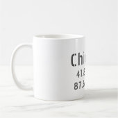 Chicago Latitude & Longitude Kaffeetasse (Links)