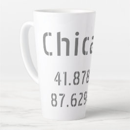 Chicago Latitude Longitude Milchtasse