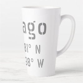 Chicago Latitude Longitude Milchtasse