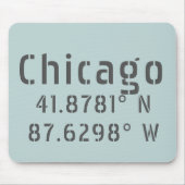 Chicago Latitude Longitude Mousepad (Vorne)