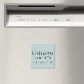 Chicago Latitude und Längengrad Magnet (In Situ (Geschirrspüler))