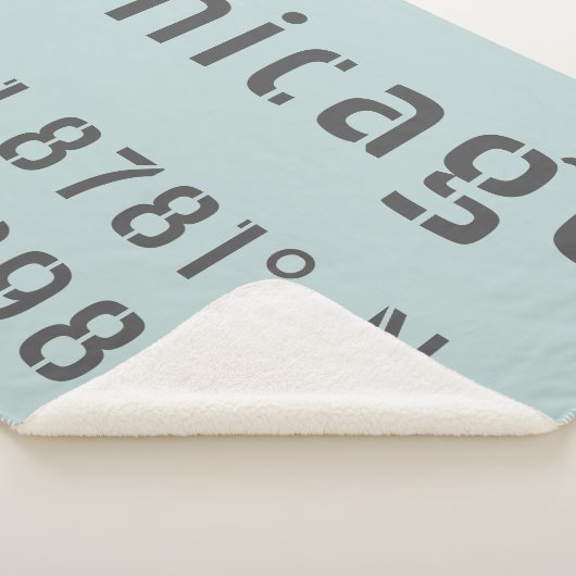 Chicago Latitude und Längengrad Sherpadecke (3/4)