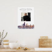 Chicago Lebensfeier-Foto-Willkommensschild Poster (Küche)