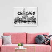 Chicago Leinwanddruck (Insitu (Wohnzimmer))