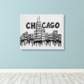 Chicago Leinwanddruck (Insitu (Holzboden))