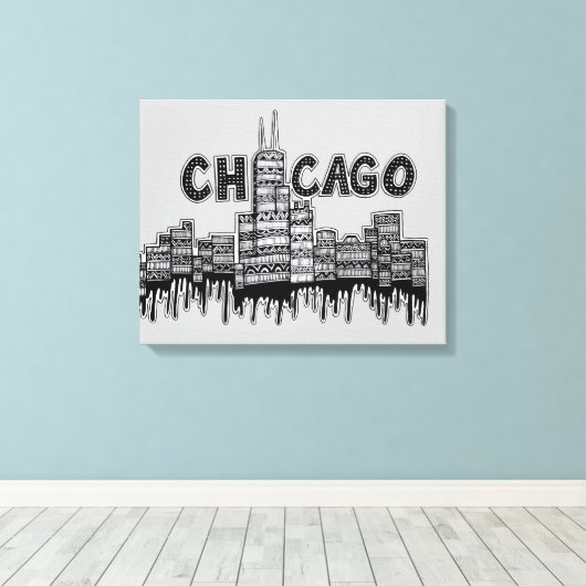 Chicago Leinwanddruck (Insitu (Holzboden))