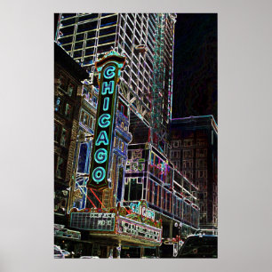 Chicago-Lichter Poster