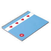 Chicago Liebe | Spiralblock | Monogramm Notizblock (Linke Seite)