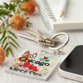 Chicago Lieben Mince Pies Cityscape Schlüsselanhänger (Vorderseite rechts)