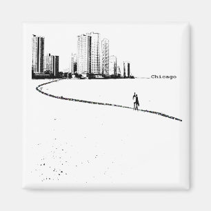 Chicago-Liebhaber VIntage-Magnet Magnet
