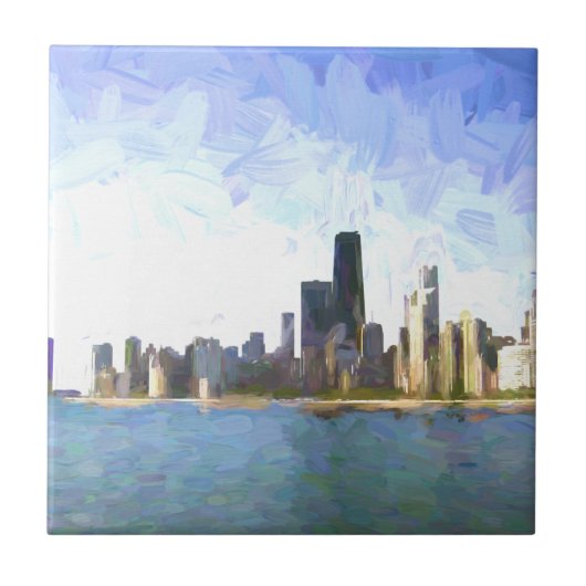 Chicago Liquified Paint Fliese (Vorderseite)