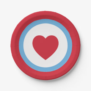 Chicago Love   Pappteller   Herz   Rot