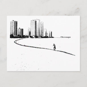 Chicago Lovers Vintage Postkarte