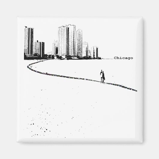 Chicago Lovers Vintager Magnet (Vorne)