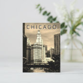 Chicago LT Wind City Wind Art Postkarte (Stehend Vorderseite)