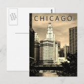 Chicago LT Wind City Wind Art Postkarte (Vorne/Hinten)