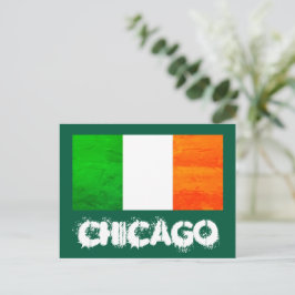 Chicago Luck & Pride - Irisch mit irischer Flagge Postkarte