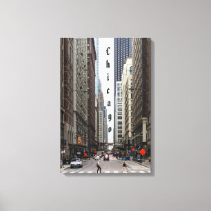 Chicago Madison Street Canvas Print mit Text Leinwanddruck