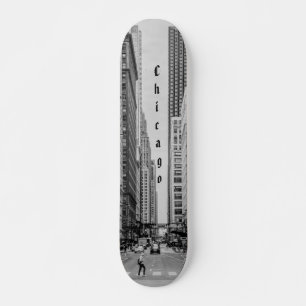 Chicago Madison Street Graustufen Skateboard