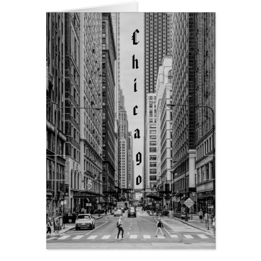 Chicago Madison Street Grayscale Card (Vorne)