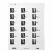 Chicago Madison Street Grayscale Label Adressaufkleber (Vorne)