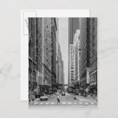 Chicago Madison Street Grayscale Postcard Postkarte (Vorne/Hinten)