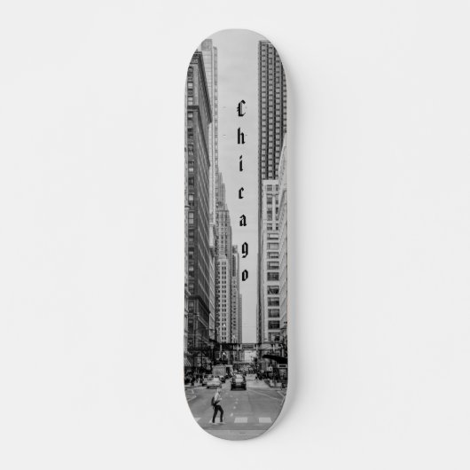 Chicago Madison Street Grayscale Skateboard (Vorne)