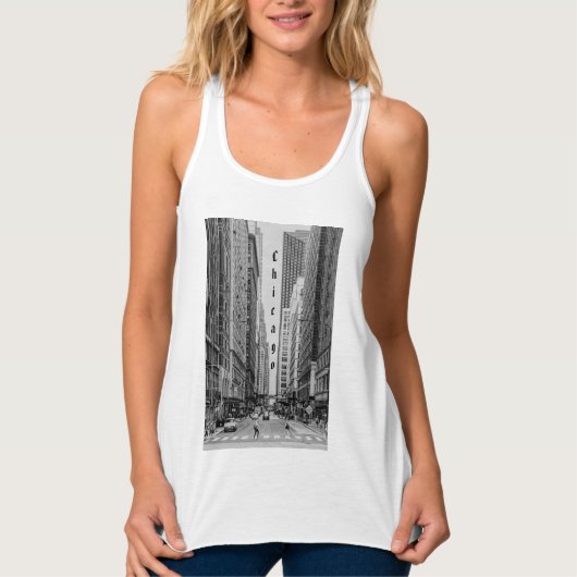 Chicago Madison Street Grayscale Tank Top (Vorderseite)