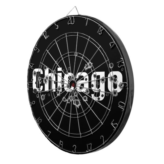Chicago-Mafia-Geschichtschef-Schuss-Loch-Zeichen Dartscheibe (Vorderseite rechts)