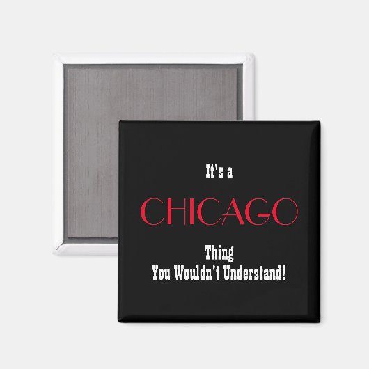 Chicago Magnet (Vorderseite/Rückseite)