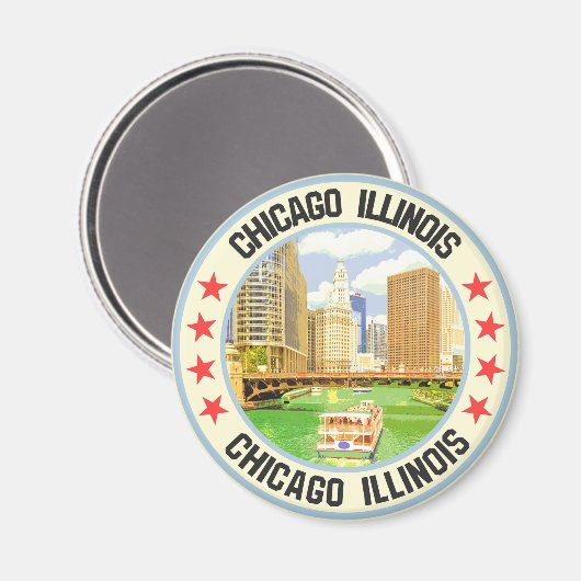 Chicago Magnet (Vorderseite/Rückseite)