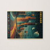 Chicago Magnificent Mile Vintag Puzzle (Horizontal)