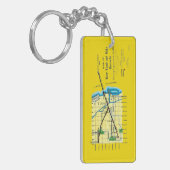 Chicago Map 1899 Water Tunnels Harrison Crib Schlüsselanhänger (Vorderseite links)