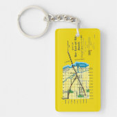 Chicago Map 1899 Water Tunnels Harrison Crib Schlüsselanhänger (Vorderseite)