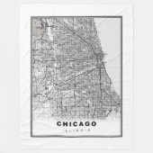 Chicago Map Fleecedecke (Vorderseite)